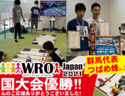 WRO Japan 2021 全国大会中学生ミドル部門優勝「つばめ蜂」